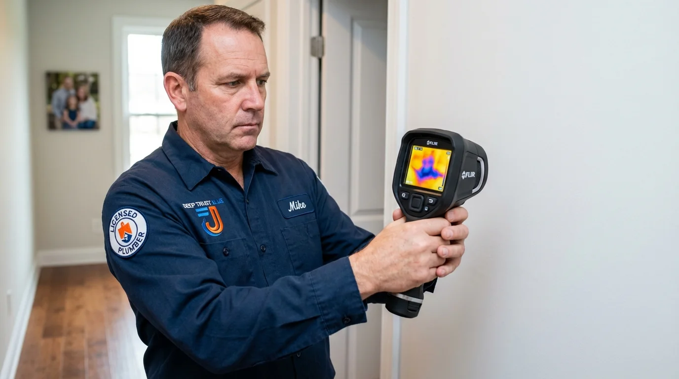 Thermal imaging leak detection by Johns Plumbing LLC in New York Mills